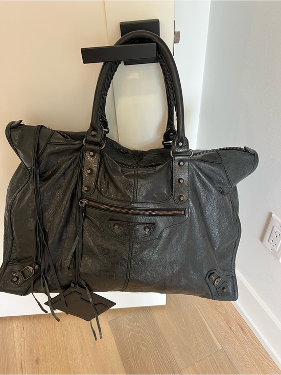 Balenciaga Handbags - Balenciaga Black Weekender Bag RARE!